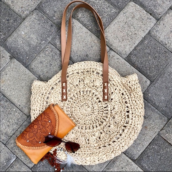 Handbags - Circular Woven Bohemian bag/purse